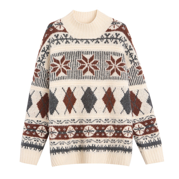 Netz-Pullover in Rot - Trendiger Oversized Sweater