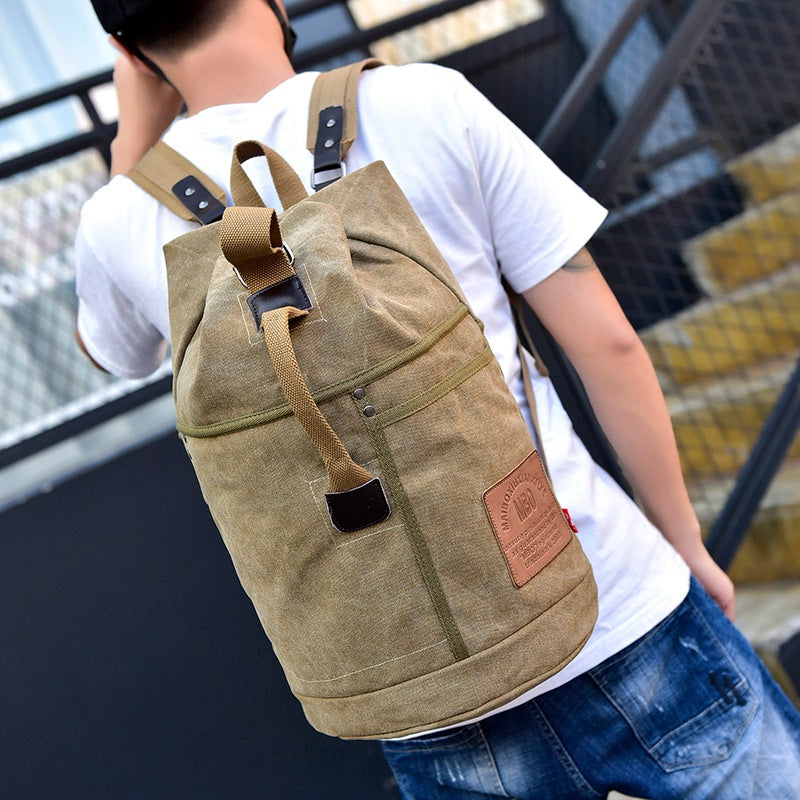 Canvas Rucksack mit Großer Kapazität und Buchstabendruck
