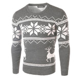 Elch-Print Pullover Sweatshirt