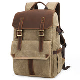 Wachsstoff Rucksack Kameratasche - Vintage Canvas Fotorucksack