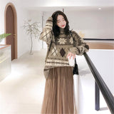 Netz-Pullover in Rot - Trendiger Oversized Sweater