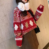 Netz-Pullover in Rot - Trendiger Oversized Sweater