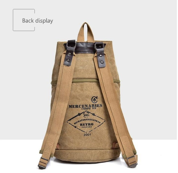Canvas Rucksack mit Großer Kapazität und Buchstabendruck