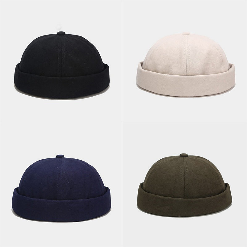 Retro Baumwoll-Flatcap für Herren - Einfarbig