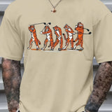 Herren Sport T-Shirt 3D Digital Print Kurzarm