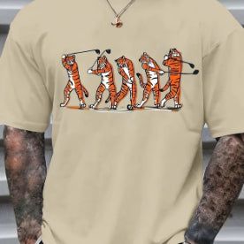 Herren Sport T-Shirt 3D Digital Print Kurzarm