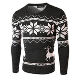 Elch-Print Pullover Sweatshirt