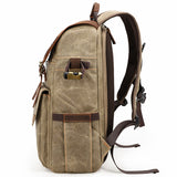 Wachsstoff Rucksack Kameratasche - Vintage Canvas Fotorucksack