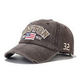 Vintage Baseball Cap mit Buchstaben - Gewaschene Distressed Kappe