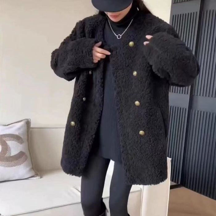 Damen Kunstfell-Jacke Vielseitiges Top