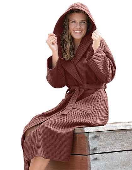 Robezz® Waffle Bathrobe With Hood - AR028
