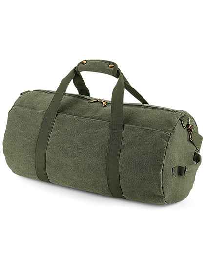 Vintage Canvas Barrel Bag - BG655