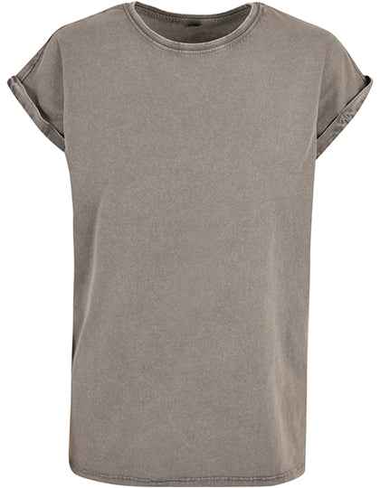 Ladies´ Acid Washed Extended Shoulder Tee - BY053