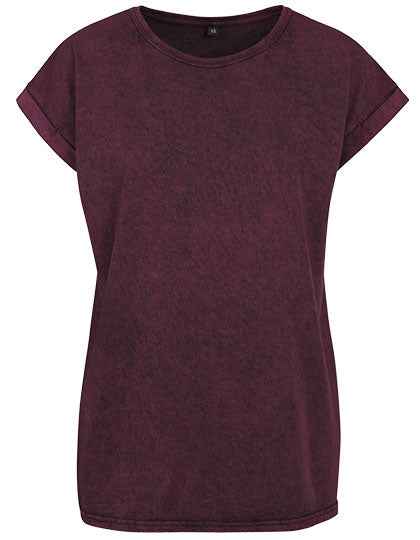 Ladies´ Acid Washed Extended Shoulder Tee - BY053