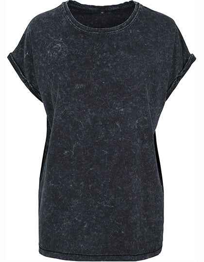 Ladies´ Acid Washed Extended Shoulder Tee - BY053