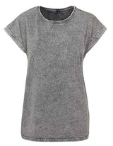 Ladies´ Acid Washed Extended Shoulder Tee - BY053