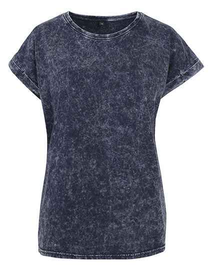 Ladies´ Acid Washed Extended Shoulder Tee - BY053