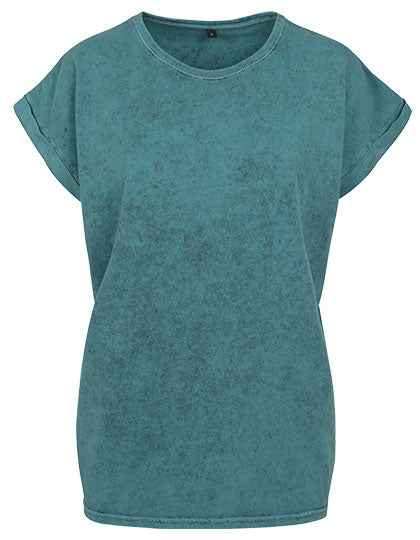 Ladies´ Acid Washed Extended Shoulder Tee - BY053