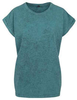 Ladies´ Acid Washed Extended Shoulder Tee - BY053