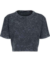 Ladies´ Acid Washed Cropped Tee - BY054