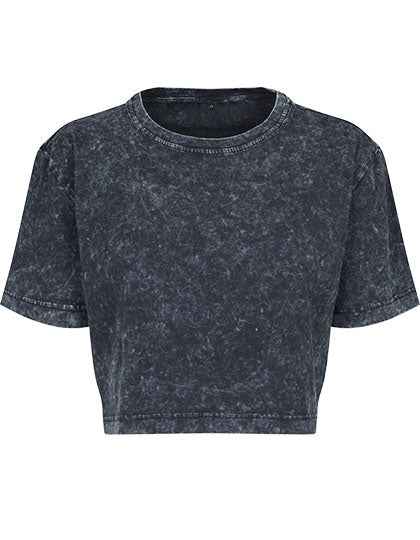 Ladies´ Acid Washed Cropped Tee - BY054