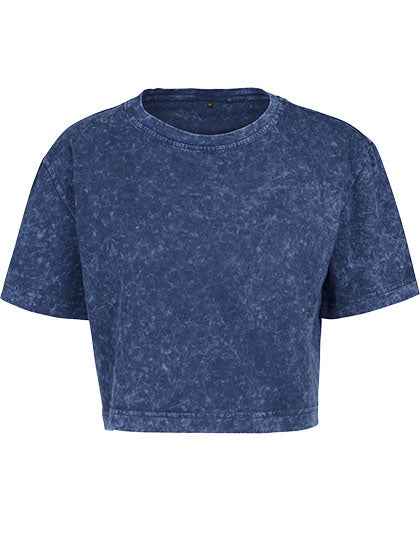 Ladies´ Acid Washed Cropped Tee - BY054