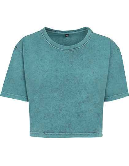 Ladies´ Acid Washed Cropped Tee - BY054