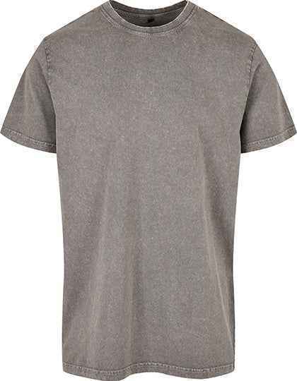 Acid Washed Round Neck Tee - BY190