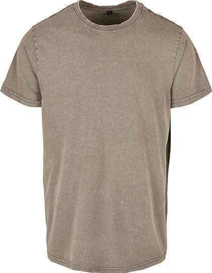 Acid Washed Round Neck Tee - BY190