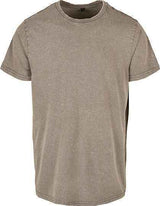 Acid Washed Round Neck Tee - BY190