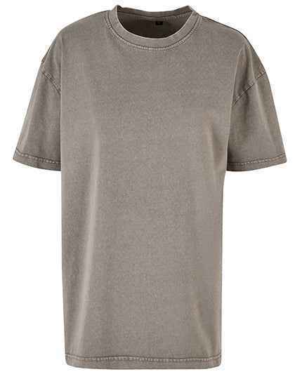Ladies Oversized Acid Wash Tee - BY270