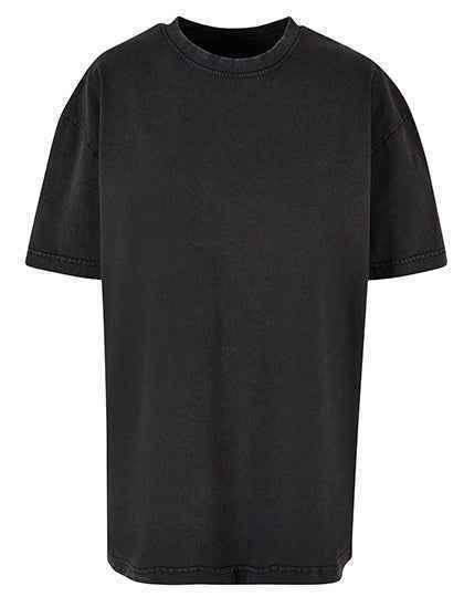 Ladies Oversized Acid Wash Tee - BY270