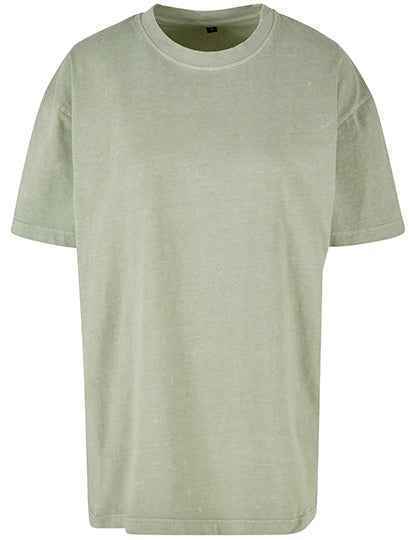 Ladies Oversized Acid Wash Tee - BY270