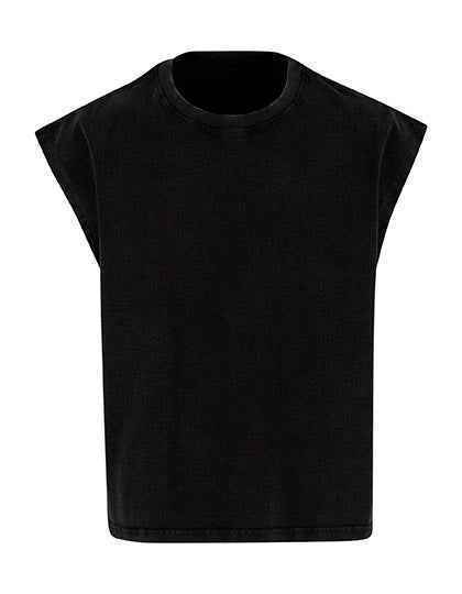 Vintage Cropped Heavy Sleeveless Tee - BY436