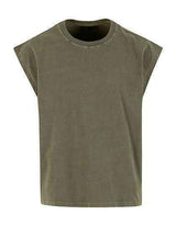 Vintage Cropped Heavy Sleeveless Tee - BY436