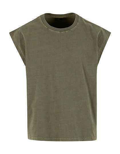 Vintage Cropped Heavy Sleeveless Tee - BY436