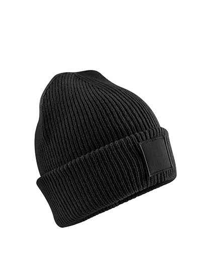 Kids Deep Cuffed Tonal Patch Beanie - CB336B