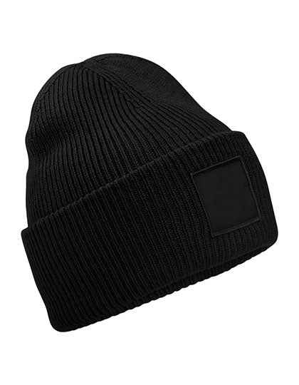Deep Cuffed Tonal Patch Beanie - CB336R