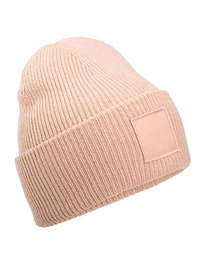 Deep Cuffed Tonal Patch Beanie - CB336R
