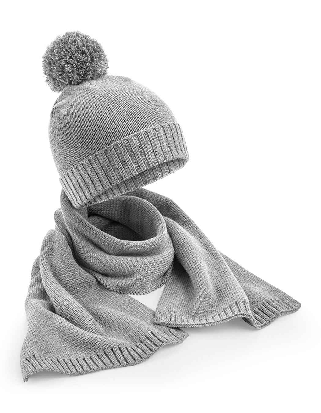 Knitted Scarf and Beanie Gift Set - CB401