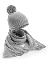 Knitted Scarf and Beanie Gift Set - CB401