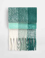 Fluffy Check Scarf - CB494R
