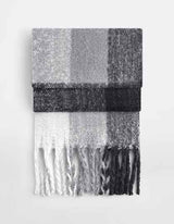 Fluffy Check Scarf - CB494R