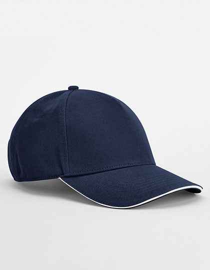 EarthAware® Classic Organic Cotton 5 Panel Cap - Sandwich Peak - CB825C
