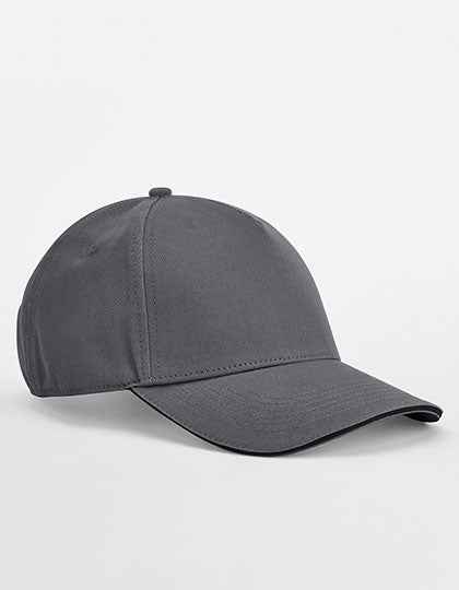 EarthAware® Classic Organic Cotton 5 Panel Cap - Sandwich Peak - CB825C