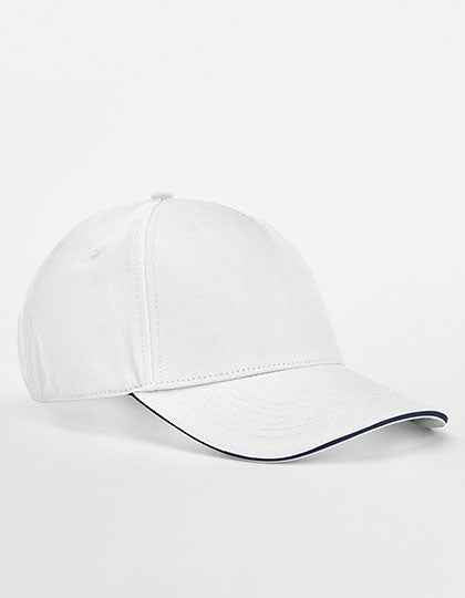 EarthAware® Classic Organic Cotton 5 Panel Cap - Sandwich Peak - CB825C