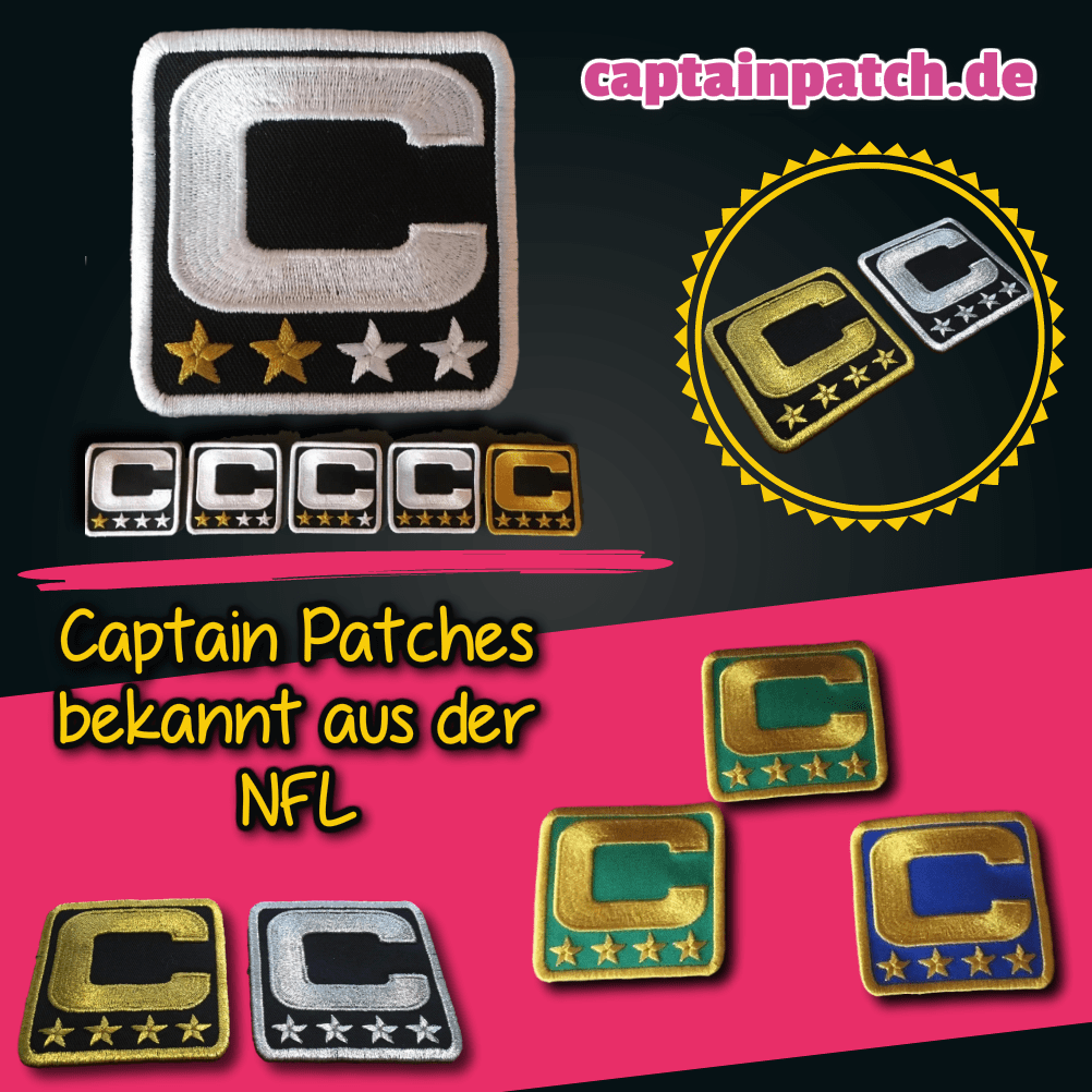Captainpatch 6.5×6.5cm zum aufnähen – Wunschfarben