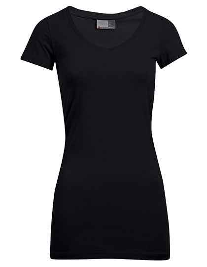 Women´s Slim Fit V-Neck-T Long - E3087