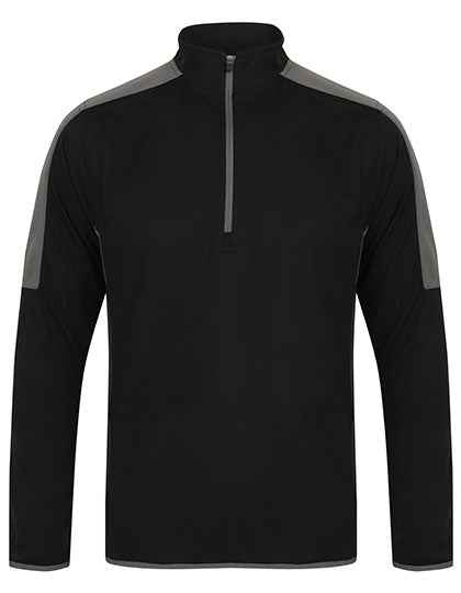 Adults 1/4 Zip Midlayer With Contrast Panelling - FH571