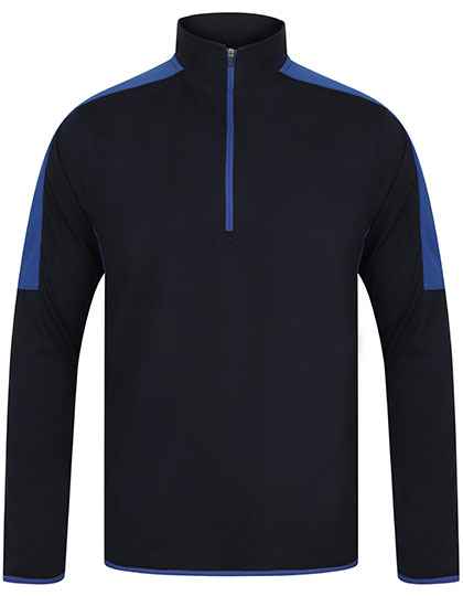 Adults 1/4 Zip Midlayer With Contrast Panelling - FH571